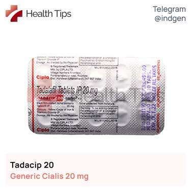 Сіаліс TADACIP 20 мг №10 купити ціна відгуки інструкції