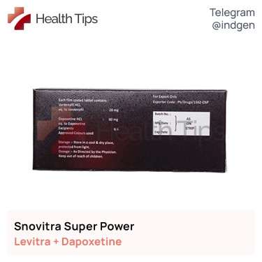 Левітра SNOVITRA SUPER POWER купити ціна відгуки інструкції