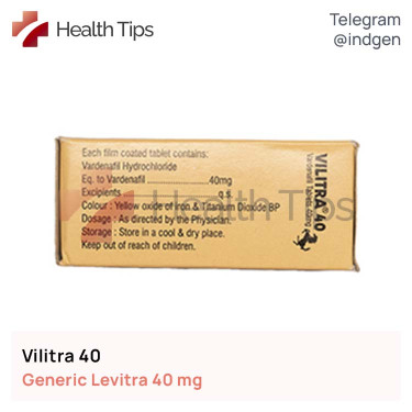 Левітра VILITRA 40 купити ціна відгуки інструкції